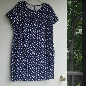 NWT Old Navy | navy dress w/white pattern